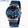 The new CRRJU 2266 casual personality hot sale men's watch fashion popular student steel band quartz watch